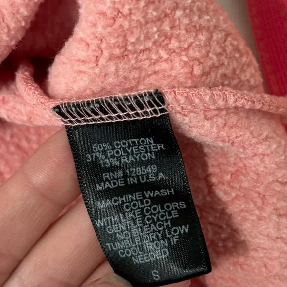 Aviator Nation Pink Rose Neon Bolt Striped Crop Sweatshirt Size Small Colorful - Picture 7 of 8